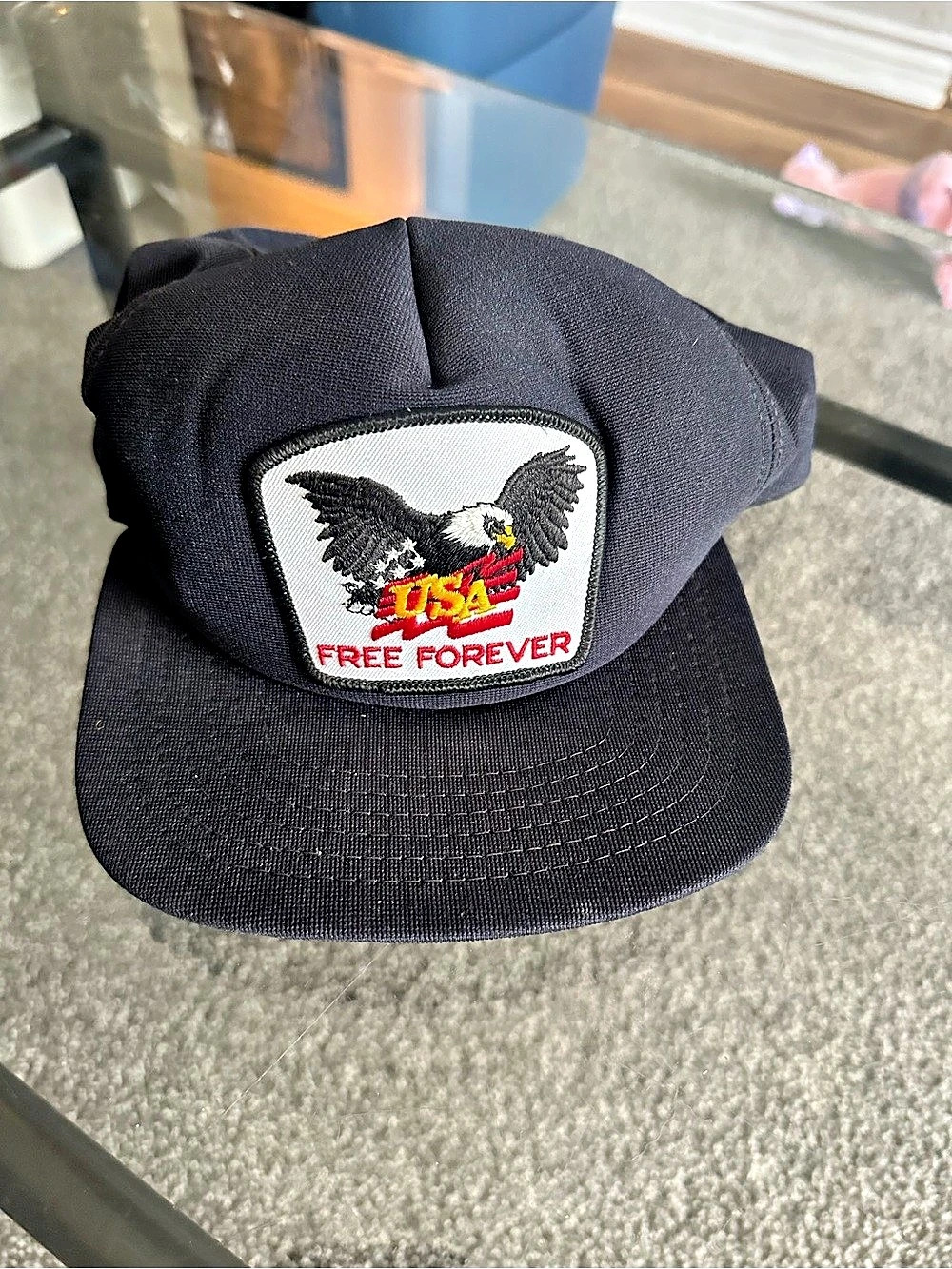 New Era Vintage New Era Dupont Visor Pro Design USA Free Forever Trucker Hat USA